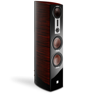 Enceintes DALI EPICON 8 enceinte quatre voies super tweeter deux boomers ebenisterie laque noir walnut rose vernis bass reflex