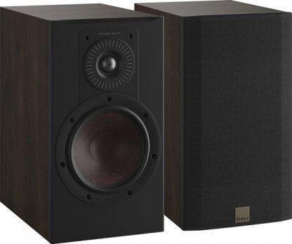 Enceintes DALI OPTICON 2 mk2 Paire Bibliothèques Noire dark oak wood Deux Voies Stéréo Home Cinema Baffle Danois Tweeter à dôme Woofer 18 Cm