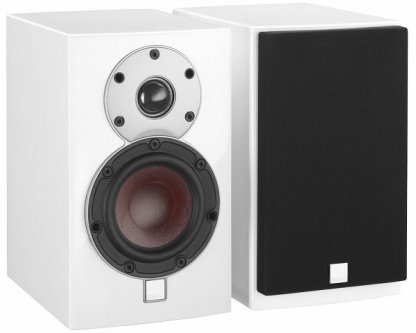 Paire Enceintes DALI MENUET stereo finition bois membrane fibre bois tweeter dome bass reflex laque blanc