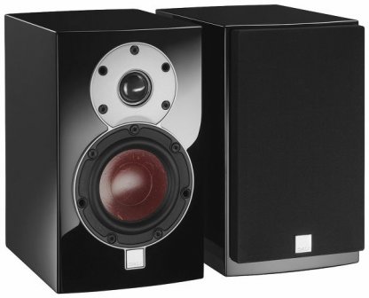 Paire Enceintes DALI MENUET stereo finition bois membrane fibre bois tweeter dome bass reflex laque noir