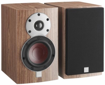 Paire Enceintes DALI MENUET stereo finition bois membrane fibre bois tweeter dome bass reflex light walnut noyer