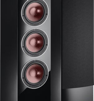 Enceintes DALI RUBICON 8 paire baffles 3 voies colonne forte puissance tweeter ruban dôme tissus woofer fibre de bois évent bass reflex stereo cinema