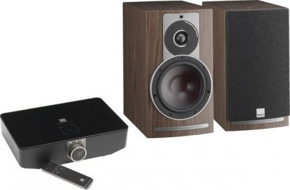 Enceintes Wireless DALI RUBICON 2C enceinte bibliotheque active sans fil hi endebenisterie walnut noir blanc laque bluetooth entree analogique digitale