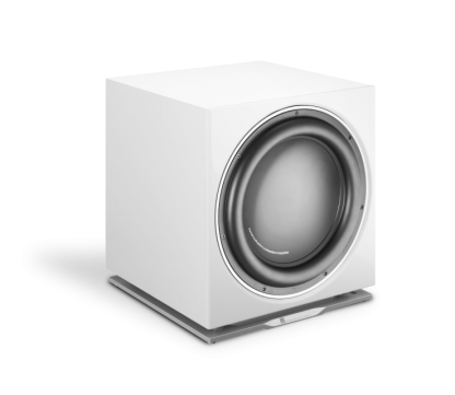 Subwoofer DALI SUB K14F caisson de basse 450 watts woofer alu HP 36 cm front avant bass reflex noir blanc stereo home cinema theatre lfe reglage blanc