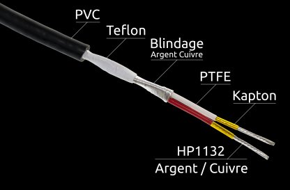 Câble Enceintes JMR HP1132 cable HP cuivre argent teflon kapton jean marie reynaud j-m jm reynaud