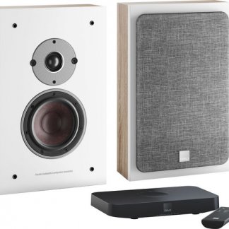 DALI OBERON on-wall c + SOUND HUB COMPACT enceinte mural sans fil wireless entrée digitale analogique bluetooth hdmi arc optique telecommande