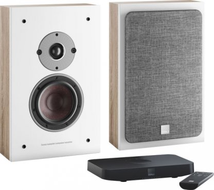 DALI OBERON on-wall c + SOUND HUB COMPACT enceinte mural sans fil wireless entrée digitale analogique bluetooth hdmi arc optique telecommande