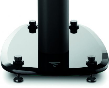 Pieds d'enceintes FOCAL SOPRA N°1 paire support stand noir anti vibration poids lourd base en verre trempé sur pointes hauteur 60 cm