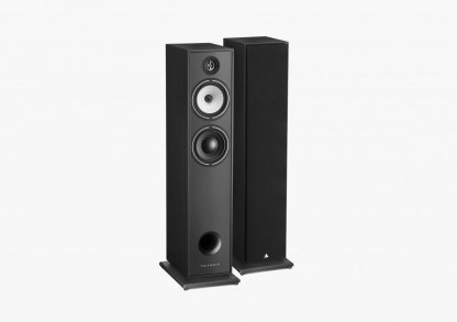 Enceintes TRIANGLE BOREA BR07 baffle colonne compact 2.5 voies woofer fibre de verre bass reflex avant socle point noir blanc light oak dark walnut