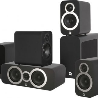 KIT 5.1 Q ACOUSTICS 3000i pack enceinte home cinema home theatre 3010i subwoofer 3060s voie centrale 3090Ci noir satin graphite blanc walnut