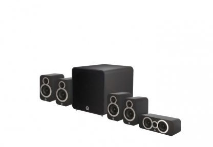 KIT 5.1 Q ACOUSTICS 3010i plus pack enceinte home cinema home theatre 3010i subwoofer 3060s voie centrale 3090Ci noir satin graphite blanc walnut