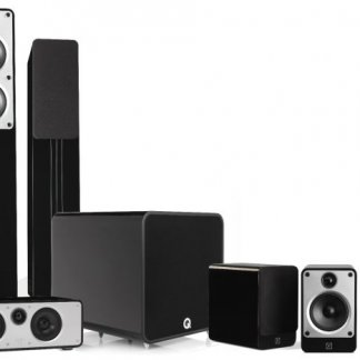 kit Q ACOUSTICS CONCEPT 5.1 PLUS système enceintes home cinema home-theatre dolby digital dts noir laque blanc subwoofer qb12