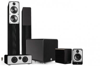 kit Q ACOUSTICS CONCEPT 5.1 PLUS système enceintes home cinema home-theatre dolby digital dts noir laque blanc subwoofer qb12