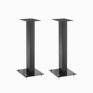 Pieds d'enceintes TRIANGLE S02 support pour enceinte baffle bibliothèque hauteur 60cm sur pointe passage cable noir blanc