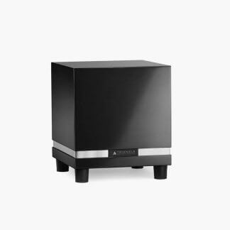 Subwoofer TRIANGLE THETIS 280 caisson de basse caisse close woofer grand debattement vers le bas ampli 150 watts rms 250W peak noir blanc