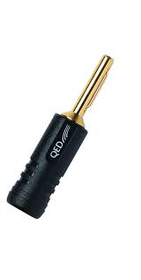 Fiche Banane QED Airloc abs banana plug plaqué or 24k noyau laiton cuivre à sertir haute pression cable 4mm2 5,5mm2 2.5mm2