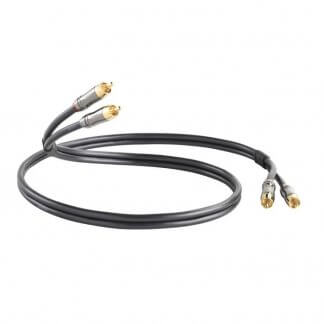 qed performance audio graphite fiche cinch rca plaqué or stéréo analogique blindé 0,6m 60cm 1m un mètre 3m trois mètres économique