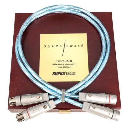 SUPRA SWORD I xlr cable de modulation connexion symetrique interconnection analogique cuivre etame argent fiche xlr verrouillable blindage alu