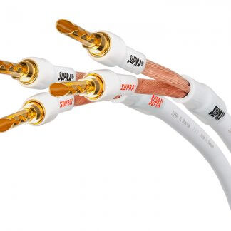 SUPRA XL ANNORUM 2x3.2 COMBICON cable pour enceintes cuivre OFC 5N 3,2mm2 terminaison sertie fiches bananes fourches banana fork à visser