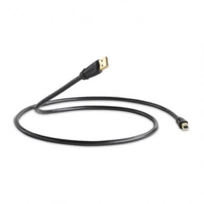 QED PERFORMANCE USB A-B GRAPHITE cable digitale fiche USB-A USB-B triple blindage faible jitter connecteur plaqué or 24 bits 192 kHz 24/192 liaison pc dac