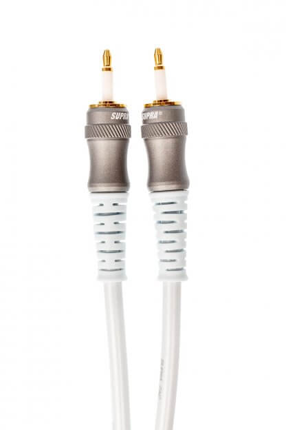 SUPRA ZAC MINI OPTICAL cable optique nylon plastique spécial faible perte 24/192 32/384kHz terminaisons fiche mini toslink 3.5mm mini jack