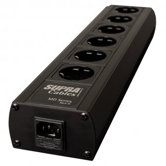 SUPRA LORAD MD06 BE black multiprise bloc prises cable argent audio video tv projecteur filtrage hf hautes fréquences prise IEC 10 ampères