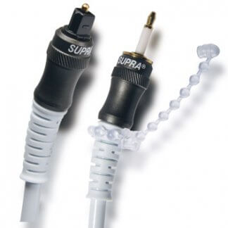 SUPRA ZAC MINTOS-TOSLINK OPTICAL cable optique nylon plastique spécial faible perte 24/192 32/384kHz terminaison fiche mini toslink 3.5mm mini jack