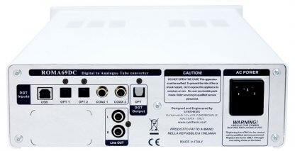 DAC SYNTHESIS ROMA 69DC convertisseur digital analogique 24 bits 192kHz 24/192 32/768 32 bits 768kHz étage sorties à tubes ECC88 6dj8