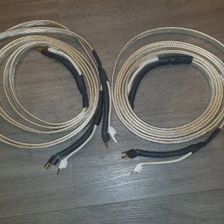 ANALYSIS PLUS BIG SILVER OVAL 2x2.42m: Câble d'occasion BI-WIRING ETAT IMPECCABLE - BI-CABLAGE FICHES BANANES COTE AMPLI FOURCHES COTE ENCEINTES