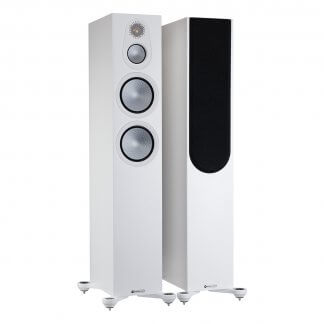 MONITOR AUDIO SILVER 300 7G enceinte colonne trois 3 voies stéréo home cinema deux woofers placage bois veritable laque satin