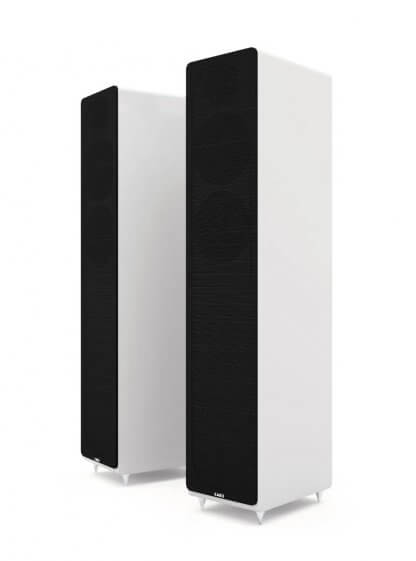 Enceintes ACOUSTIC ENERGY AE309 baffle stereo hifi home cinema format colonne compacte bibliotheque placage bois walnut noir blanc laque
