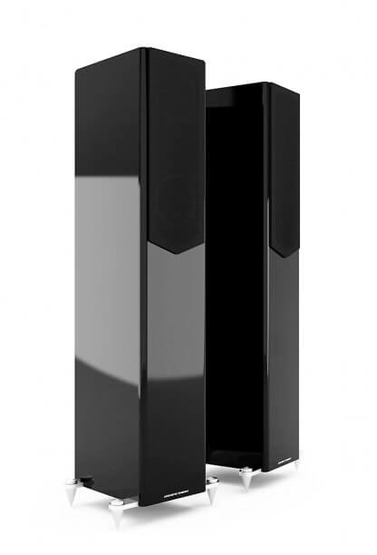 Enceintes ACOUSTIC ENERGY AE509 baffle stereo hifi home cinema colonne format compact placage bois american walnut noir blanc laque hi end haut de gamme