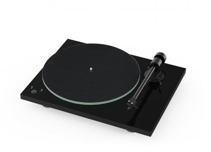 Tourne-Disque PROJECT T1 phono sb platine audiophile manuel bras aluminium plateau verre cellule ortofon om5 elliptique entrainement vitesse electronique