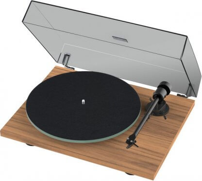 Tourne-Disque PROJECT T1 phono sb platine audiophile manuel bras aluminium plateau verre cellule ortofon om5 elliptique entrainement vitesse electronique