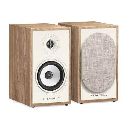 Enceintes Actives TRIANGLE BR02BT bluetooth active etage phono aux entrée digitale ampli deux voies bibliotheque noir walnut oak