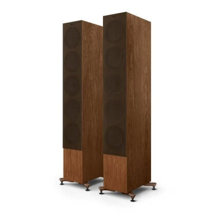 Enceintes KEF R11 META paire baffle colonne trois voies puissante 300w uni-q hifi stereo home cinema noir walnut blanc