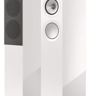 Enceintes KEF R5 META paire baffle colonne compacte trois voies puissante uni-q hifi stereo home cinema noir walnut blanc