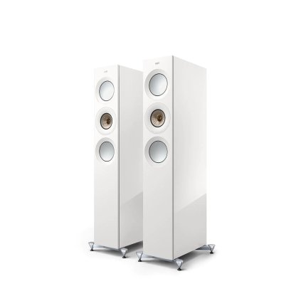 Enceintes KEF REFERENCE 3 META paire baffle colonne trois voies puissante uni-q hifi stereo home cinema noir walnut blanc high gloss