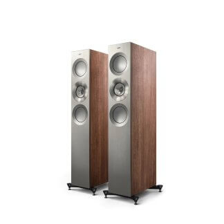 Enceintes KEF REFERENCE 3 META paire baffle colonne trois voies puissante uni-q hifi stereo home cinema noir walnut blanc high gloss