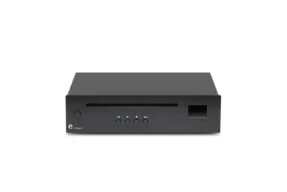 project cd box e lecteur format mini sortie analogique digitale 24/192 cd red book face vant alu argent silver noir black
